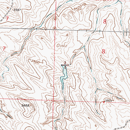 Topographic Map of Crow Number 46 Dam, MT