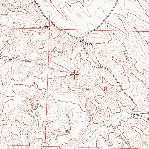 Topographic Map of Crow Number 5 Dam, MT
