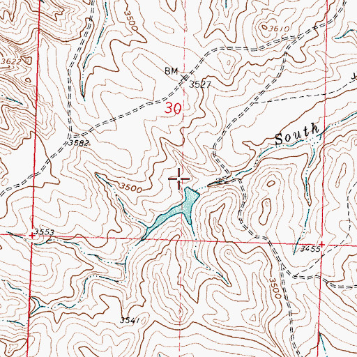 Topographic Map of Crow Number 45 Dam, MT