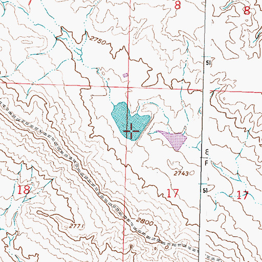 Topographic Map of Froze-to-Death Land Company Number 1 Dam, MT