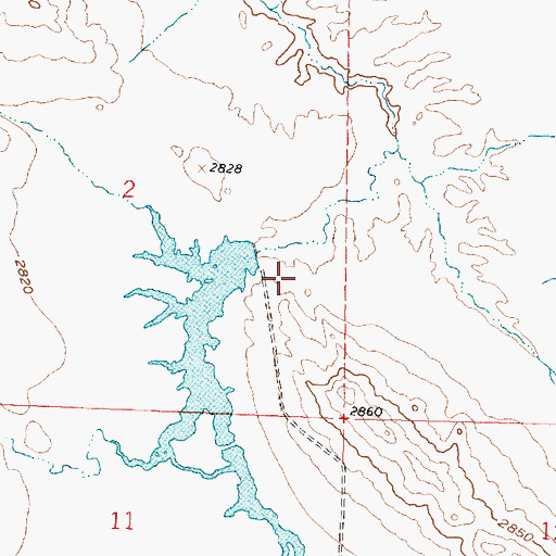 Topographic Map of Froze-to-Death Number 4 Dam, MT