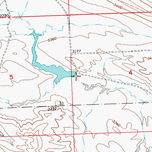 Topographic Map of McFerran Number 3 Dam, MT