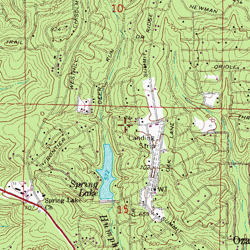 Topographic Map of Spring Lake, AR