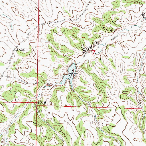 Topographic Map of Vassaus Number 11 Dam, MT