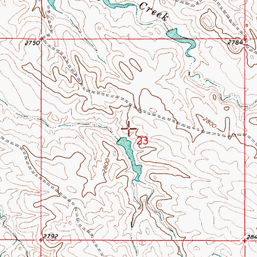 Topographic Map of Coal Creek Dam Number 1, MT