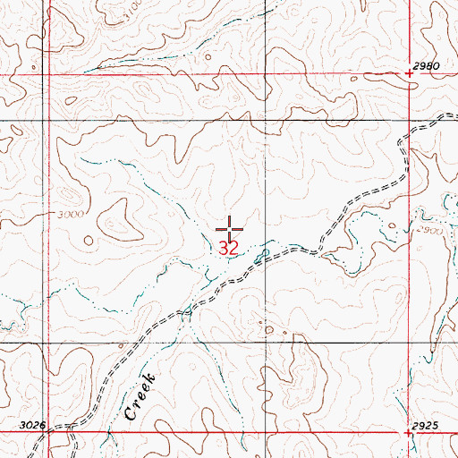 Topographic Map of Ash Number 1 Dam, MT