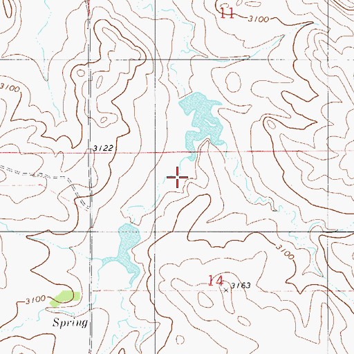 Topographic Map of Buddle Number 1 Dam, MT