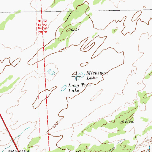 Topographic Map of Michigan Lake, AZ