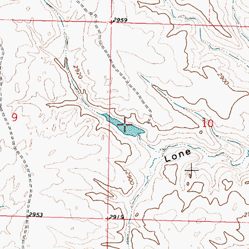 Topographic Map of Swart Number 5 Dam, MT