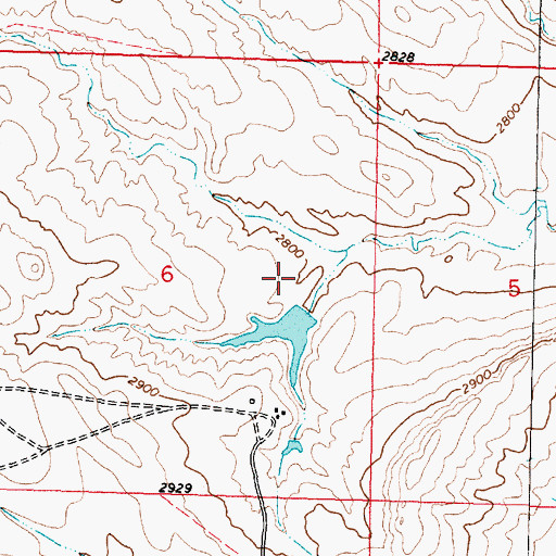 Topographic Map of Gearhart Number 13 Dam, MT