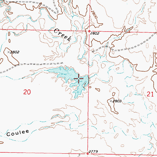 Topographic Map of Standish Number 1 Dam, MT