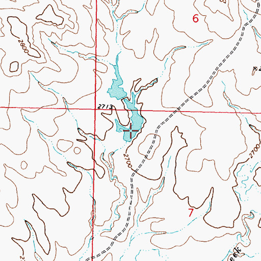 Topographic Map of T L Johnson Number 5 Dam, MT