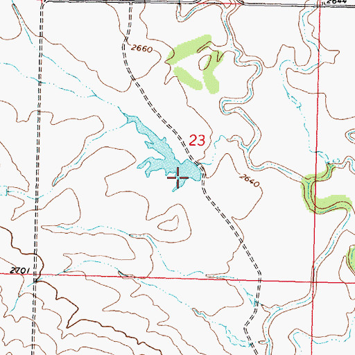 Topographic Map of T L Johnson Number 1 Dam, MT