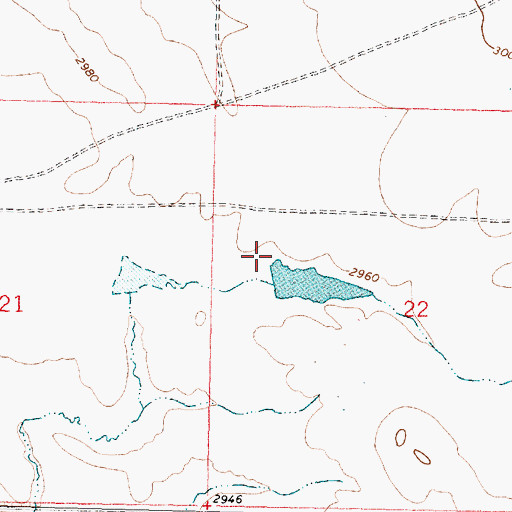 Topographic Map of Crosby Number 3 Dam, MT