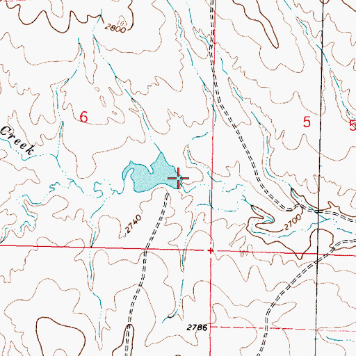 Topographic Map of Gearhart Number 11 Dam, MT