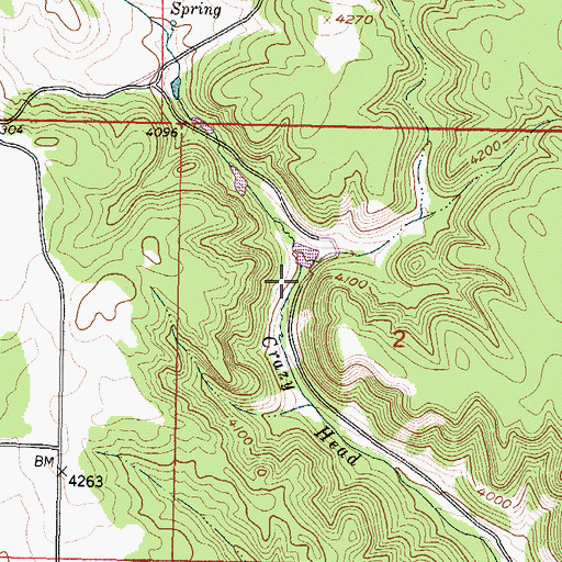 Topographic Map of Crazy Head Pond Number 3 Dam, MT