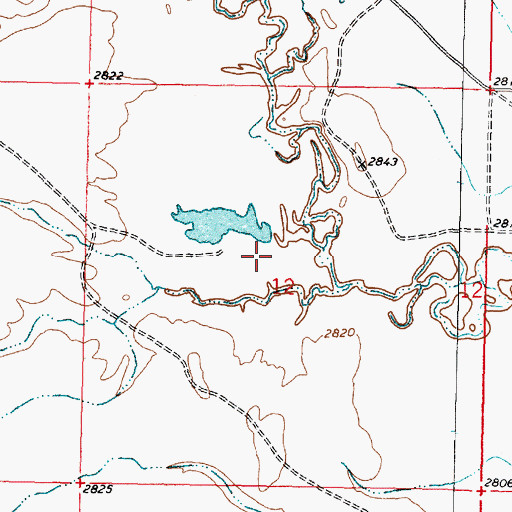 Topographic Map of Hanson Company Number 12 Dam, MT