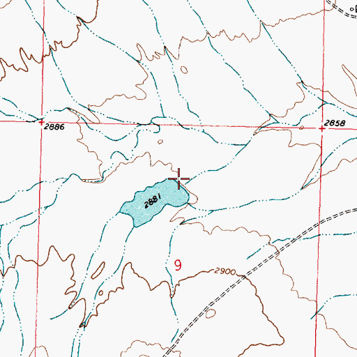 Topographic Map of Hanson Company Number 11 Dam, MT