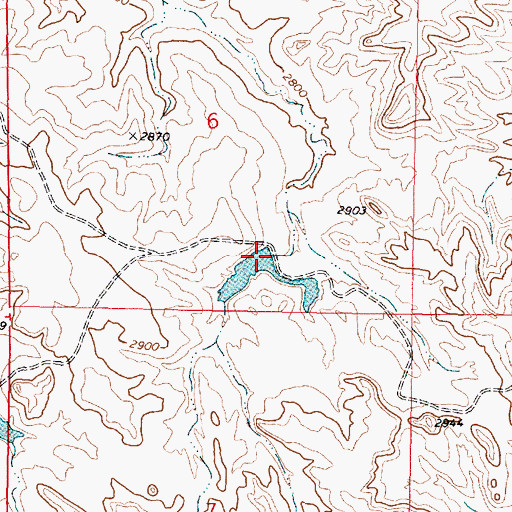 Topographic Map of Langohr Number 1 Dam, MT