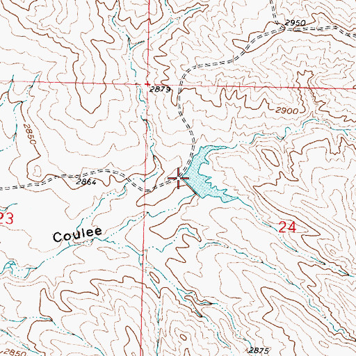 Topographic Map of J Galt Number 7 Dam, MT
