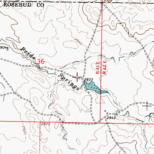 Topographic Map of Montana Number 21 Dam, MT