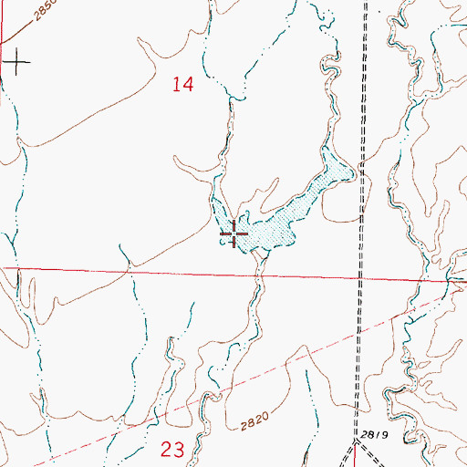 Topographic Map of J Galt Number 2 Dam, MT