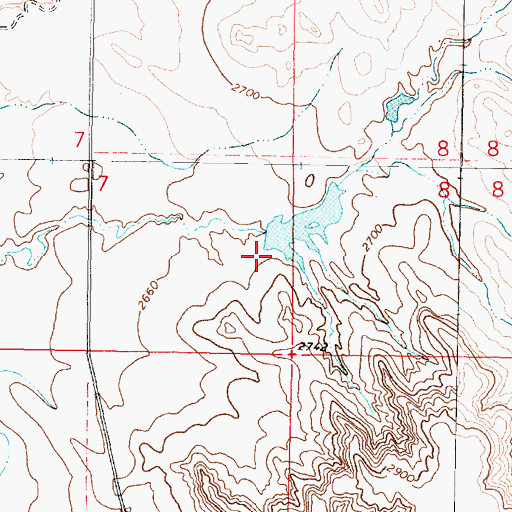 Topographic Map of Montgomery Number 1 Dam, MT