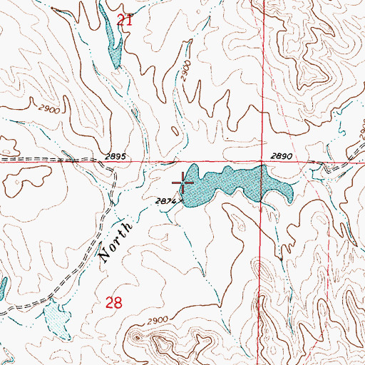 Topographic Map of Gray Number 13 Dam, MT