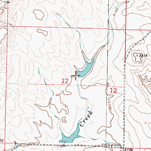 Topographic Map of Adams Number 4 Dam, MT