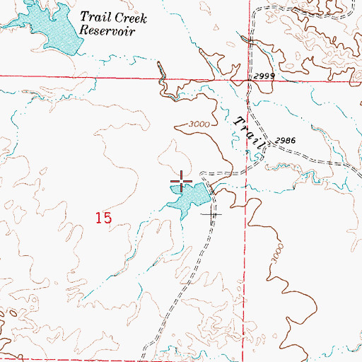 Topographic Map of Hook Number 8 Dam, MT