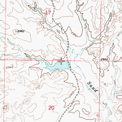 Topographic Map of Swart Number 3 Dam, MT