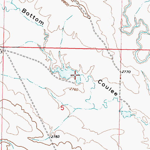Topographic Map of Gearhart Number 4 Dam, MT
