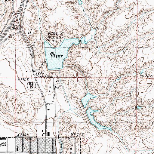 Topographic Map of Sullivan Dam, MT