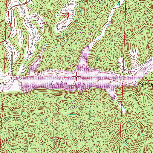 Topographic Map of Lake Ann, AR