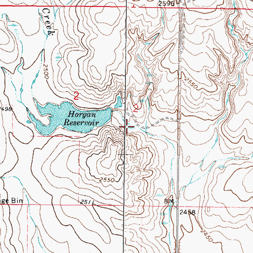 Topographic Map of Structure Number 143 Reservoir, MT