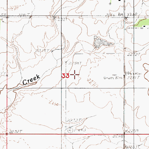 Topographic Map of Structure Number 119 Dam, MT