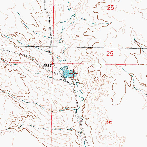 Topographic Map of Adams Number 5 Dam, MT