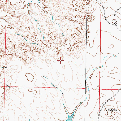 Topographic Map of Big Timber Number 4 Dam, MT
