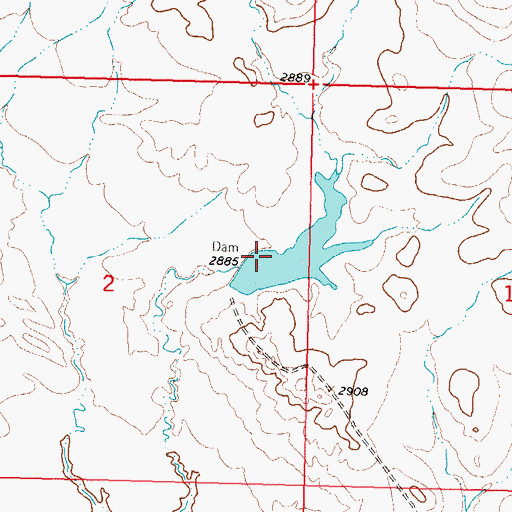 Topographic Map of Big Timber Number 15 Dam, MT