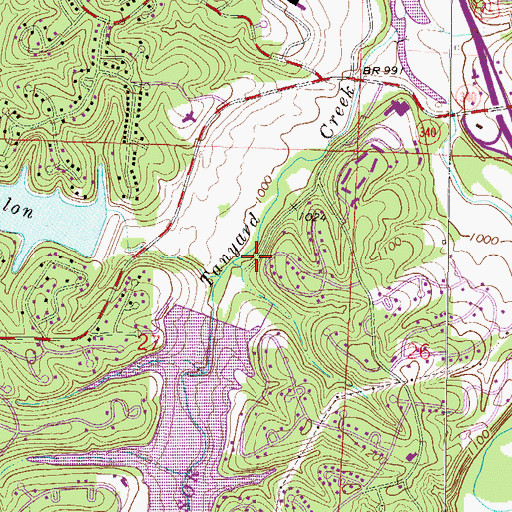 Topographic Map of Lake Windsor, AR