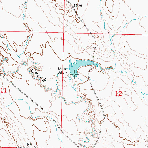 Topographic Map of Big Timber Number 17 Dam, MT