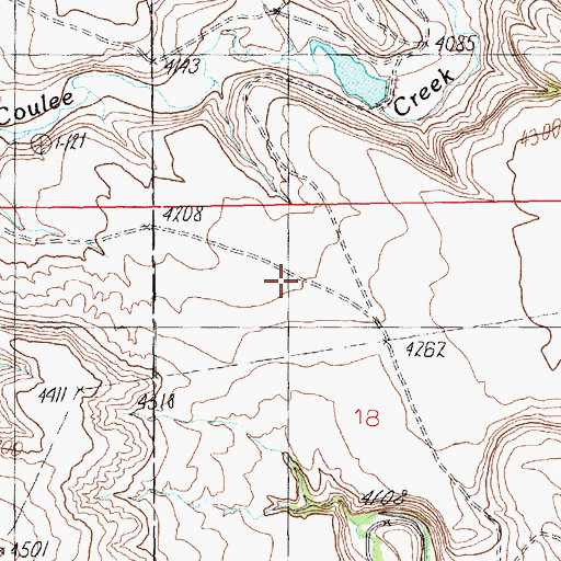 Topographic Map of Weppler Number 1 Dam, MT