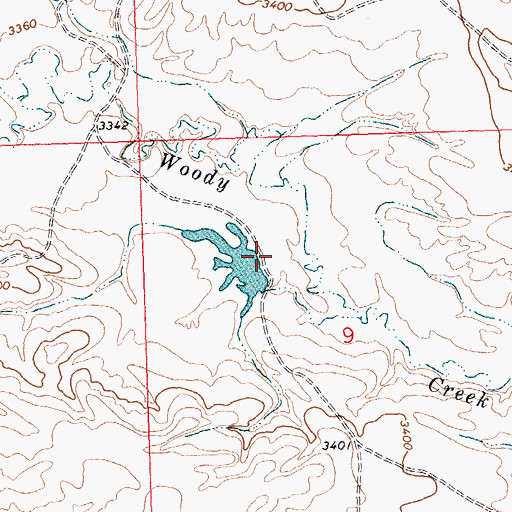 Topographic Map of Crow Number 31 Dam, MT