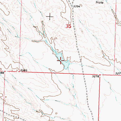 Topographic Map of Ottun Number 5 Dam, MT