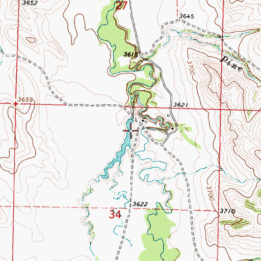Topographic Map of H C Brown Number 1 Dam, MT