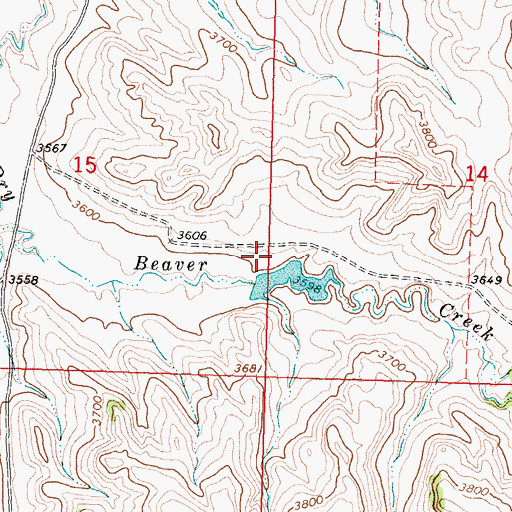 Topographic Map of Crow Number 68 Dam, MT