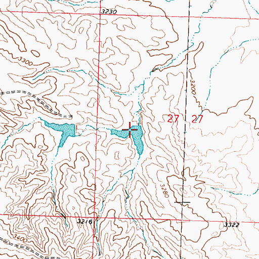 Topographic Map of R Downs Number 7 Dam, MT