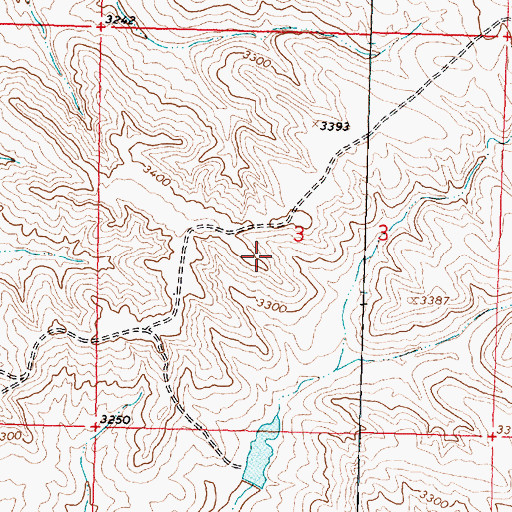 Topographic Map of B B Naylor Dam, MT