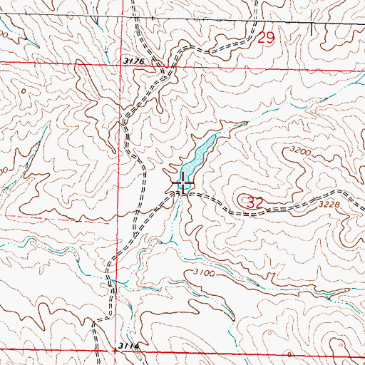 Topographic Map of D S Scott Number 2 Dam, MT