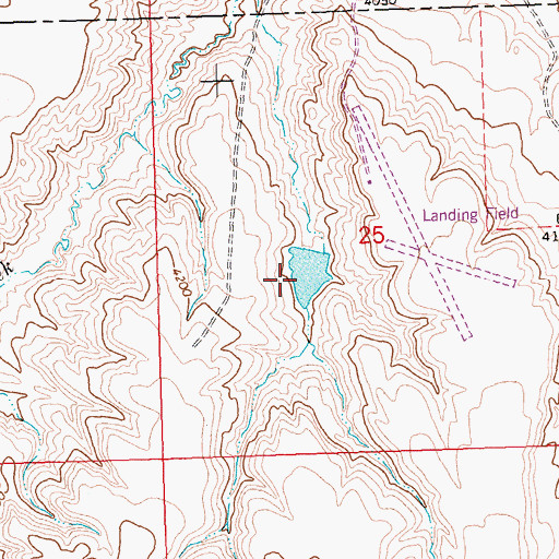 Topographic Map of Crow Number 12 Dam, MT